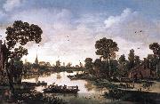 VELDE, Esaias van de Ferry Boat qr oil painting